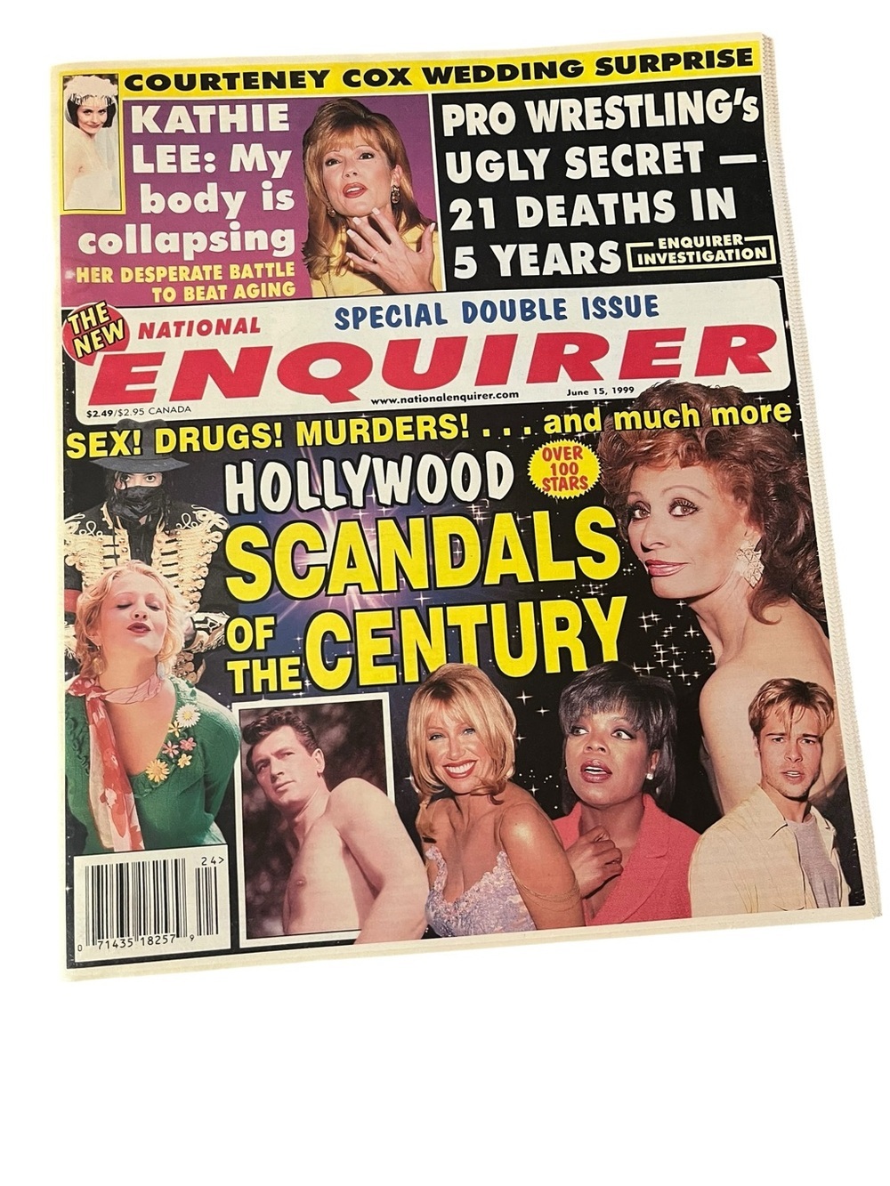 Vintage 1999 National Enquirer Hollywood Scandals Tabloid